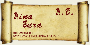Mina Bura vizit kartica
